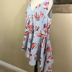 Lane Bryant Asymmetrical Stretch Peplum Blue